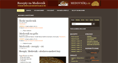 Desktop Screenshot of medovniky.cz